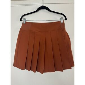 Athleta Endless Pleated Skort In Rust Orange Size 6